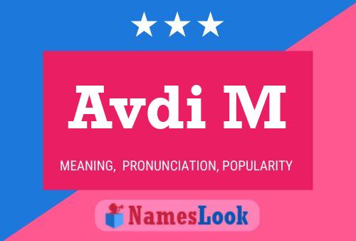 Avdi M Name Poster