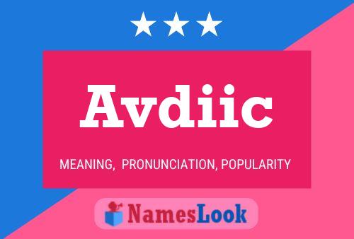 Avdiic Name Poster