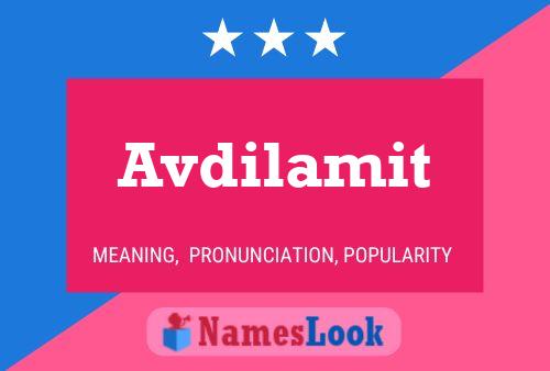 Avdilamit Name Poster