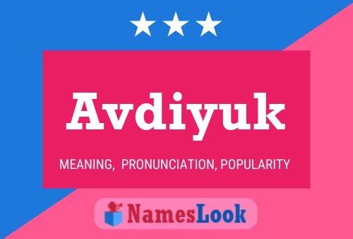 Avdiyuk Name Poster