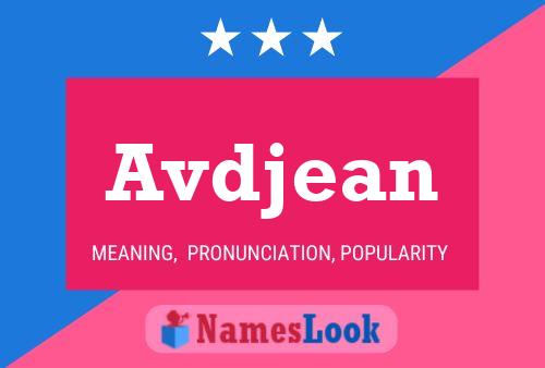 Avdjean Name Poster