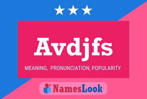 Avdjfs Name Poster