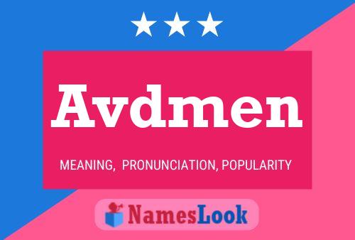 Avdmen Name Poster