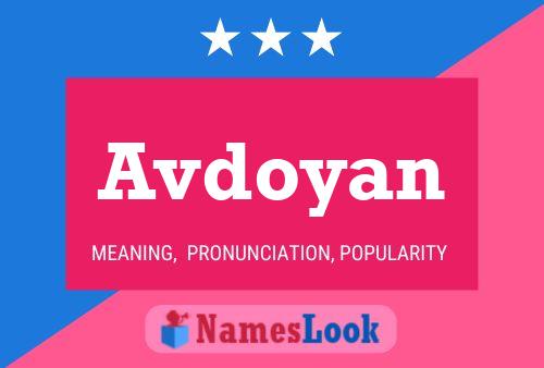 Avdoyan Name Poster