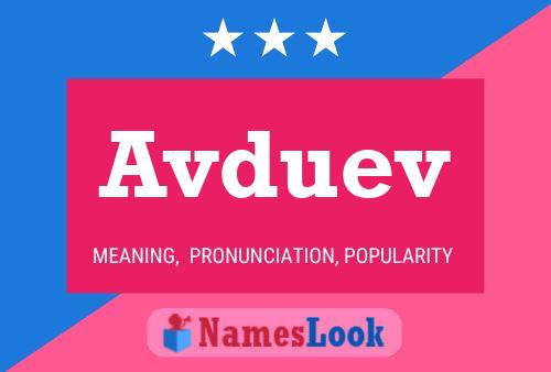 Avduev Name Poster