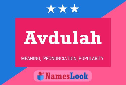 Avdulah Name Poster