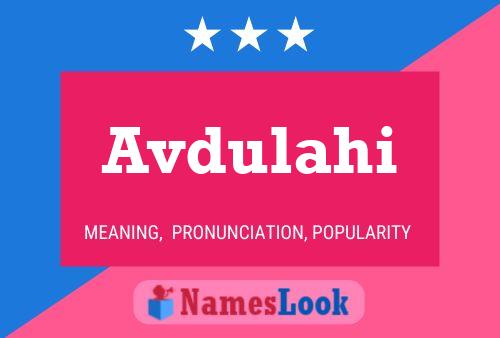 Avdulahi Name Poster