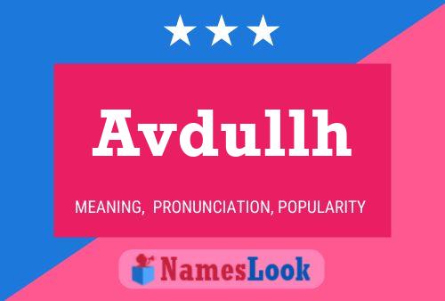 Avdullh Name Poster