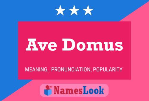 Ave Domus Name Poster