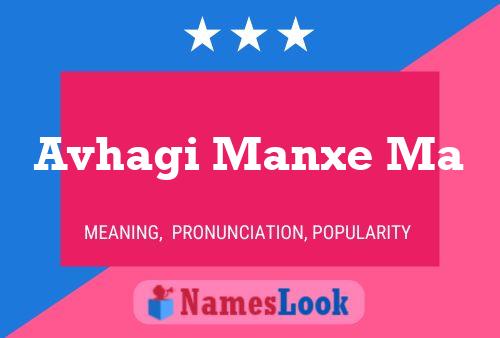 Avhagi Manxe Ma Name Poster