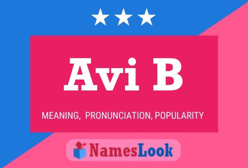 Avi B Name Poster