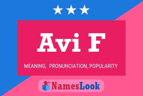 Avi F Name Poster