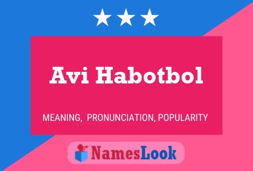 Avi Habotbol Name Poster