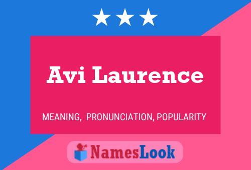 Avi Laurence Name Poster