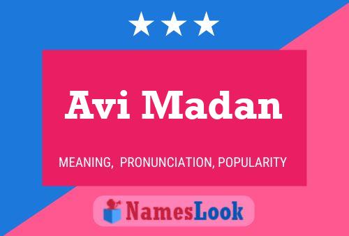 Avi Madan Name Poster