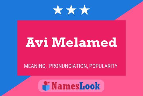 Avi Melamed Name Poster