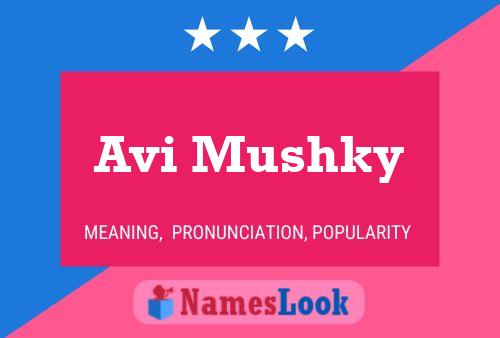 Avi Mushky Name Poster