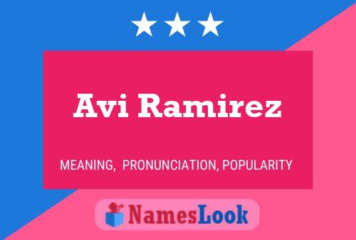 Avi Ramirez Name Poster