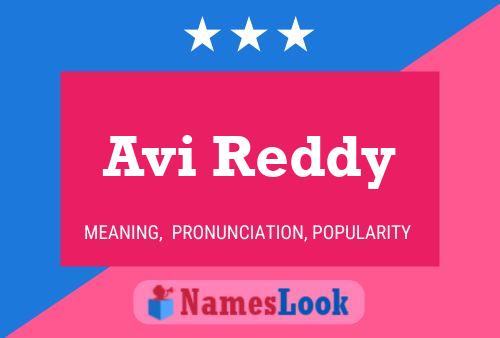 Avi Reddy Name Poster