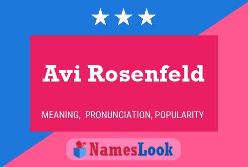 Avi Rosenfeld Name Poster