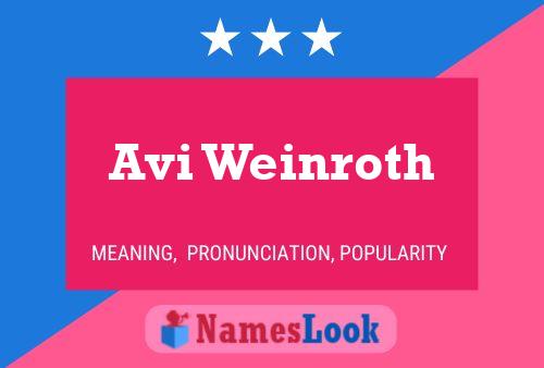 Avi Weinroth Name Poster