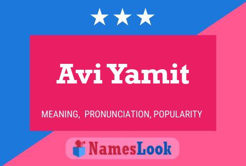 Avi Yamit Name Poster