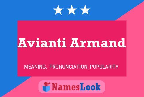 Avianti Armand Name Poster