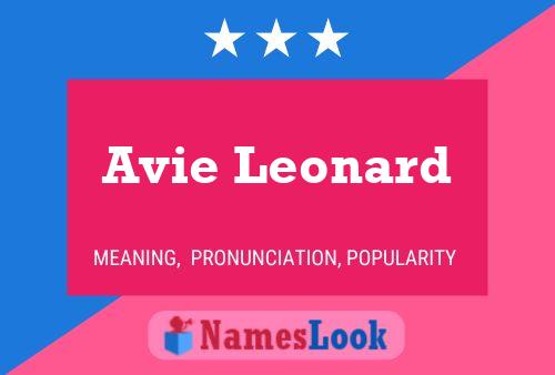 Avie Leonard Name Poster