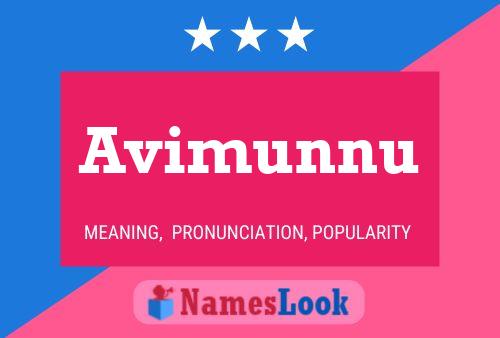 Avimunnu Name Poster