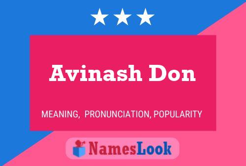 Avinash Don Name Poster