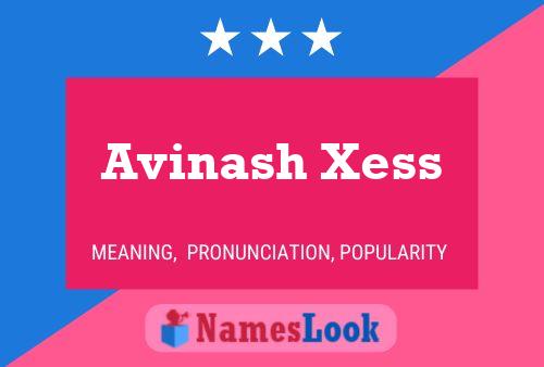 Avinash Xess Name Poster