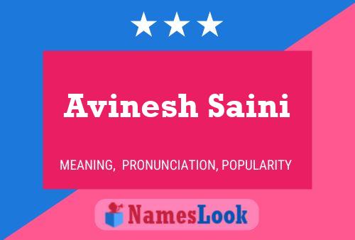 Avinesh Saini Name Poster