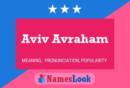 Aviv Avraham Name Poster