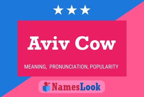 Aviv Cow Name Poster