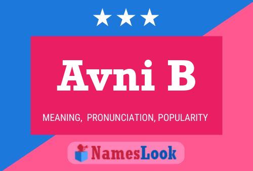 Avni B Name Poster