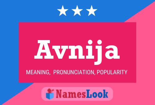 Avnija Name Poster