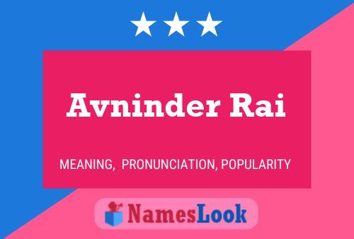 Avninder Rai Name Poster