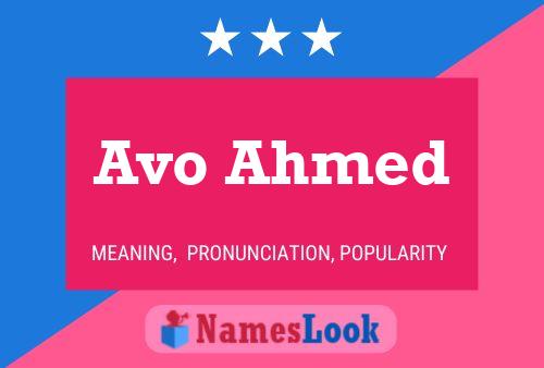 Avo Ahmed Name Poster