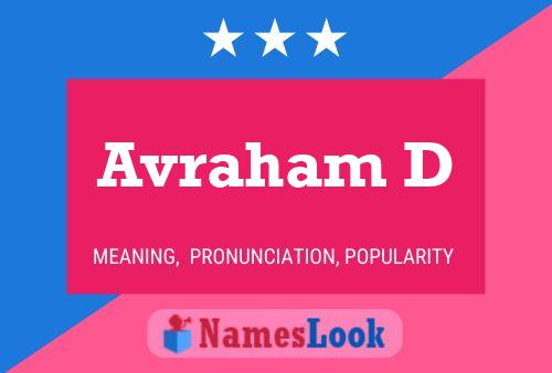 Avraham D Name Poster