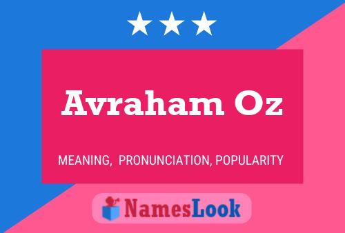 Avraham Oz Name Poster