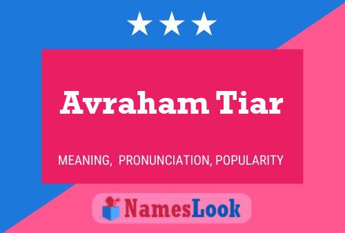 Avraham Tiar Name Poster