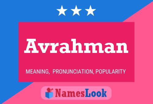 Avrahman Name Poster