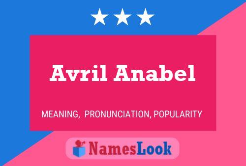 Avril Anabel Name Poster