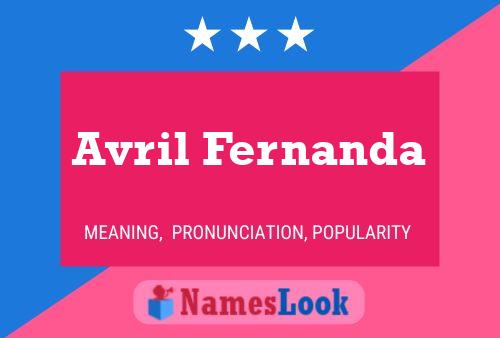 Avril Fernanda Name Poster