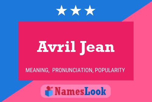 Avril Jean Name Poster