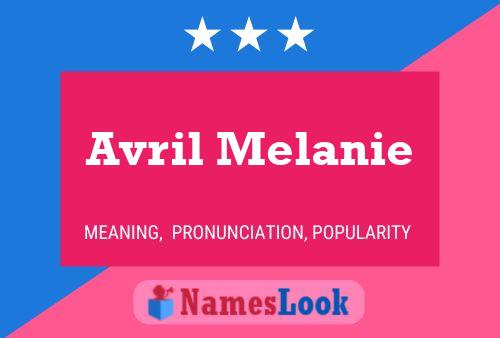 Avril Melanie Name Poster