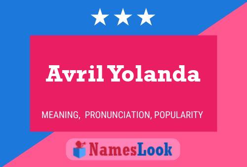 Avril Yolanda Name Poster