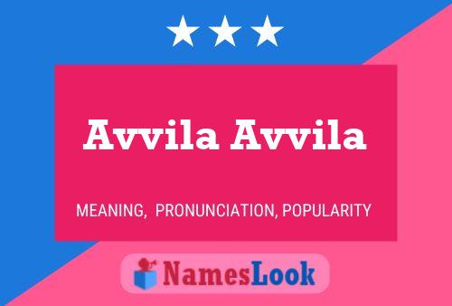 Avvila Avvila Name Poster