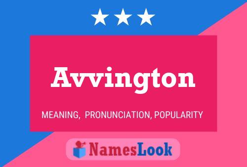 Avvington Name Poster