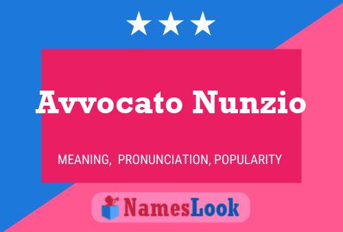 Avvocato Nunzio Name Poster